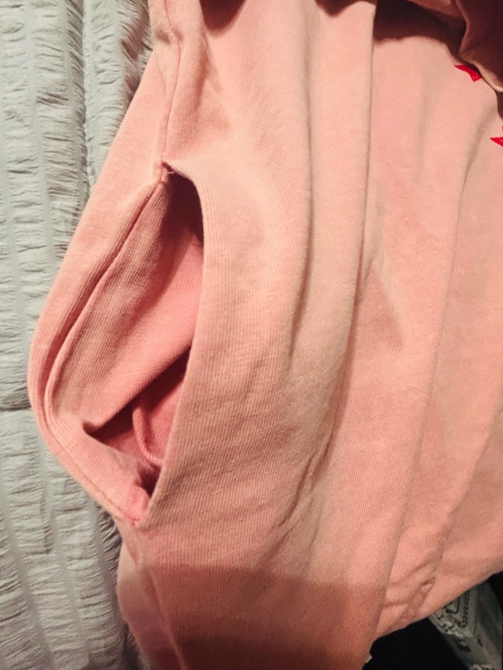 Blue Velvet Pink Crewneck Tee with Pockets - Picture 7 of 7
